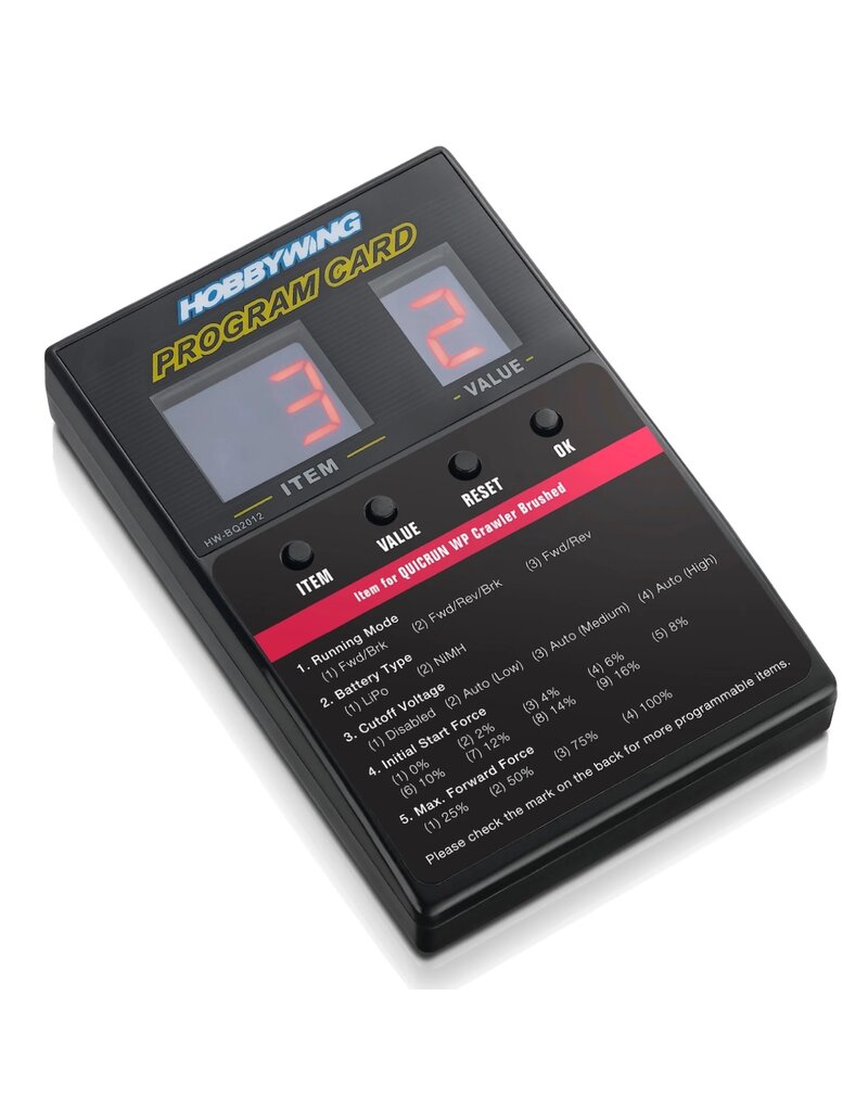 HOBBYWING HWI30501003 LED PROGRAM CARD