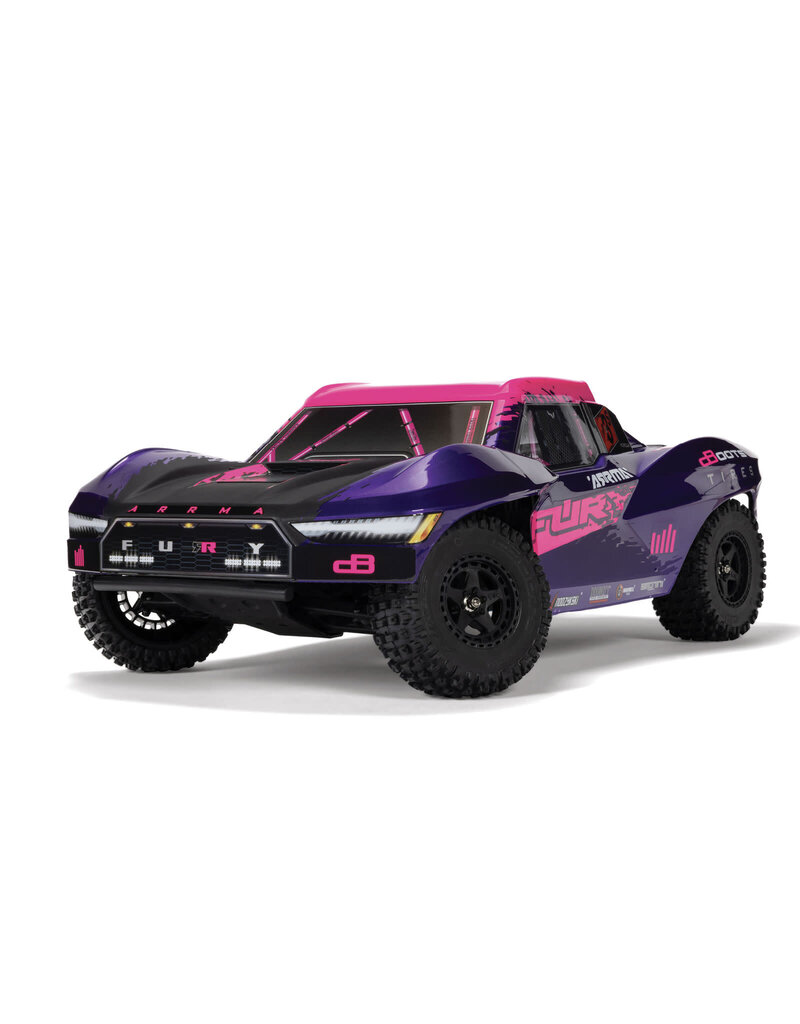 ARRMA ARA3521T3 1/10 FURY 2WD 223S BLX BRUSHLESS SHORT COURSE TRUCK RTR WITH DSC: PURPLE