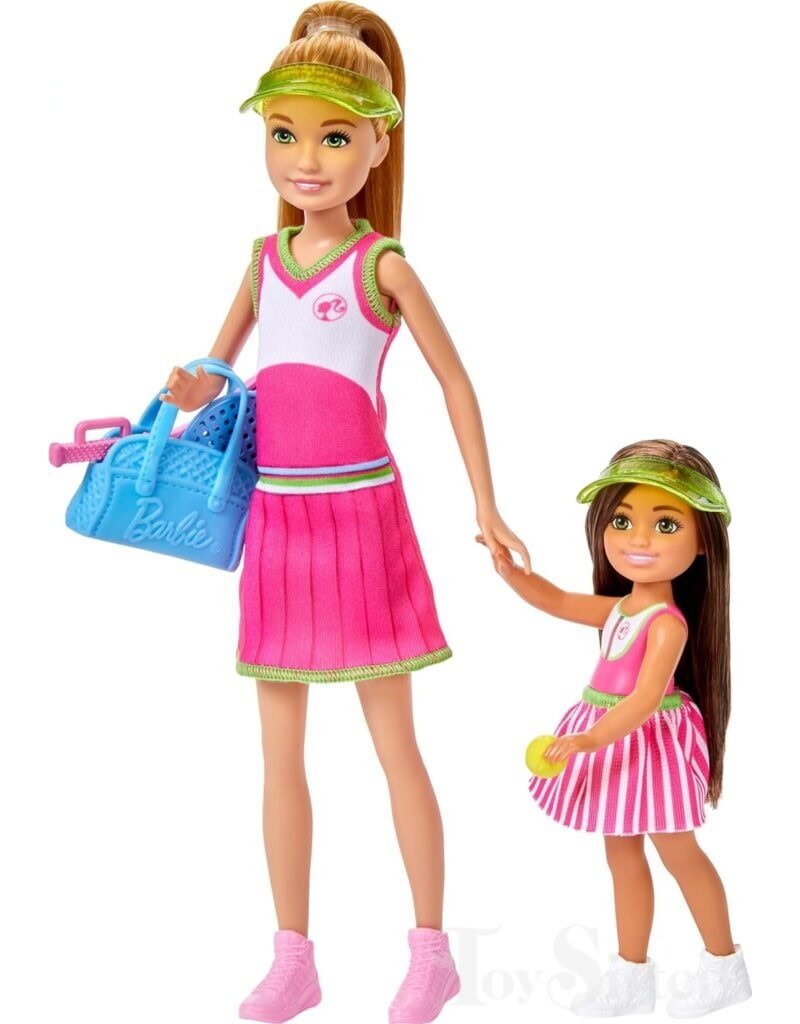 BARBIE MTL HRG83 BARBIE STACIE & CHELSEA TENNIS PLAYSETWITH 2 DOLLS