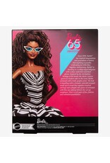 BARBIE MTL HRM59 BARBIE SIGNATURE 65TH BLUE SPAPPHIRE ANNIVERSARY FASHION DOLL WITH BLACK HAIR, BLACK AND WHITE GOWN