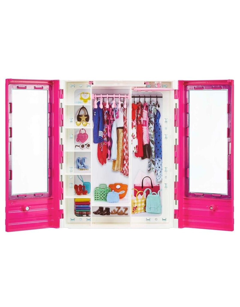 BARBIE MTL GVK05 BARBIE & KEN ULTIMATE CLOSET WITH CONVERTIBLE PINK DOLL PLAYSET