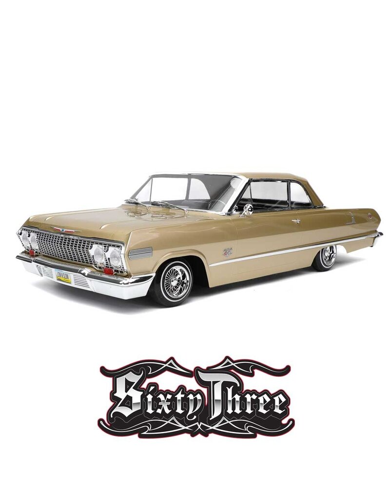REDCAT RACING RER33482  SIXTYTHREE RC CAR - 1:10 1963 CHEVROLET IMPALA HOPPING LOWRIDER TAN