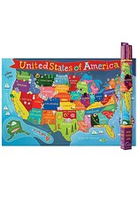 NO BRAND LAMINATED WALL MAP UNITED STATES OF AMERICA