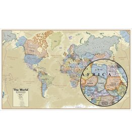 LAMINATED WALL MAP OF WORLD