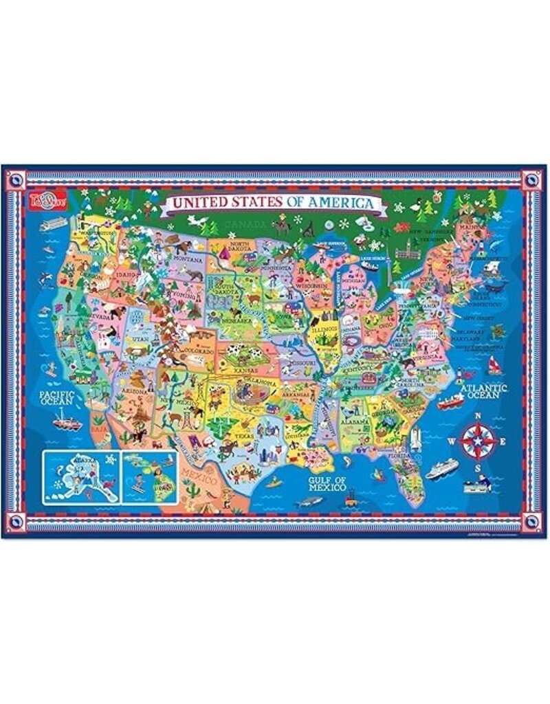 NO BRAND PICTORIAL MAP OF THE USA