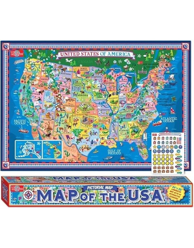 NO BRAND PICTORIAL MAP OF THE USA