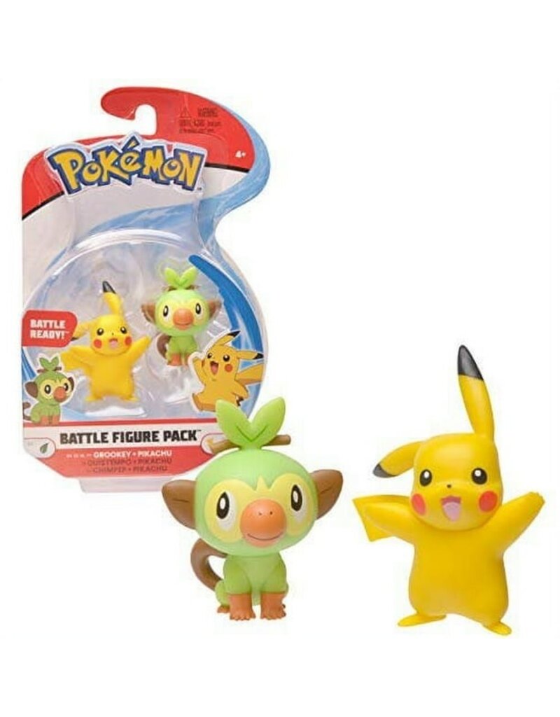 WICKED COOL TOYS 97625 POKEMON BATTLE FIGURE PACK: PIKACHU & GROOKEY