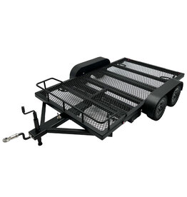 BOLD RC BOL5010 1/10 SCALE FULL METAL CAR HAULER TRAILER WITH LED LIGHTS (BLACK)