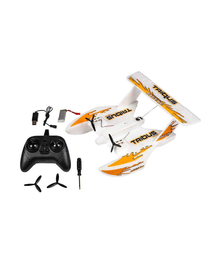 RAGE RC RGR3101 TRIBUS 250 ELECTRIC POWERED RTF AMPHIBIOUS AIRCRAFT; ORANGE