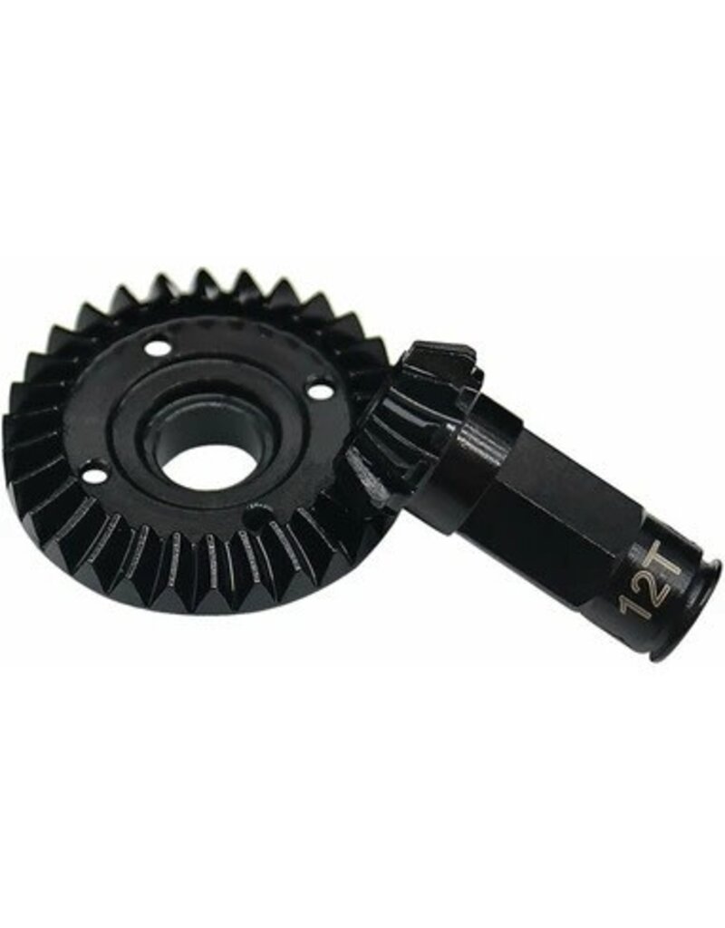 HOT RACING HRAGRM9302R 30/12T STEEL HELICAL DIFFERENTIAL RING/PINION REAR GEAR SET FOR ARRMA GROM
