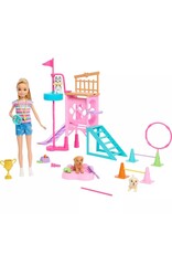 BARBIE MTL HRM10 BARBIE AND STACIE TO THE RESCUE PUPPY PLAYGROUND PLAYSET WITH DOLL