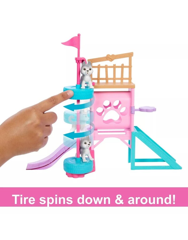 BARBIE MTL HRM10 BARBIE AND STACIE TO THE RESCUE PUPPY PLAYGROUND PLAYSET WITH DOLL