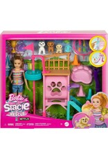 BARBIE MTL HRM10 BARBIE AND STACIE TO THE RESCUE PUPPY PLAYGROUND PLAYSET WITH DOLL