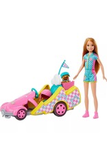 BARBIE MTL HRM08 BARBIE STACIE RACER DOLL WITH GO-KART TOY CAR AND DOG