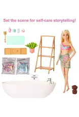 BARBIE MTL HKT92 BARBIE DOLL & BATHTUB PLAYSET WITH CONFETTI SOAP AND ACCESSORIES-BLONDE
