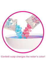 BARBIE MTL HKT92 BARBIE DOLL & BATHTUB PLAYSET WITH CONFETTI SOAP AND ACCESSORIES-BLONDE