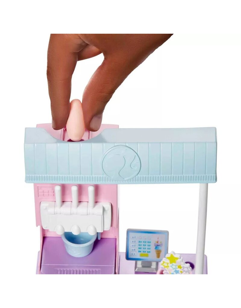 BARBIE MTL HCN47 BARBIE ICE CREAM SHOP PLAYSET-BROWN HAIR