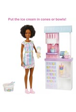BARBIE MTL HCN47 BARBIE ICE CREAM SHOP PLAYSET-BROWN HAIR