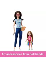 BARBIE MTL HRG48 BARBIE ART THERAPY PLAYSET WITH 2 DOLLS 'PET & ACCESSORIES