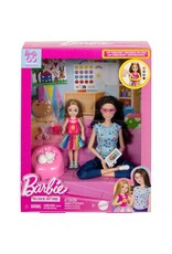 BARBIE MTL HRG48 BARBIE ART THERAPY PLAYSET WITH 2 DOLLS 'PET & ACCESSORIES