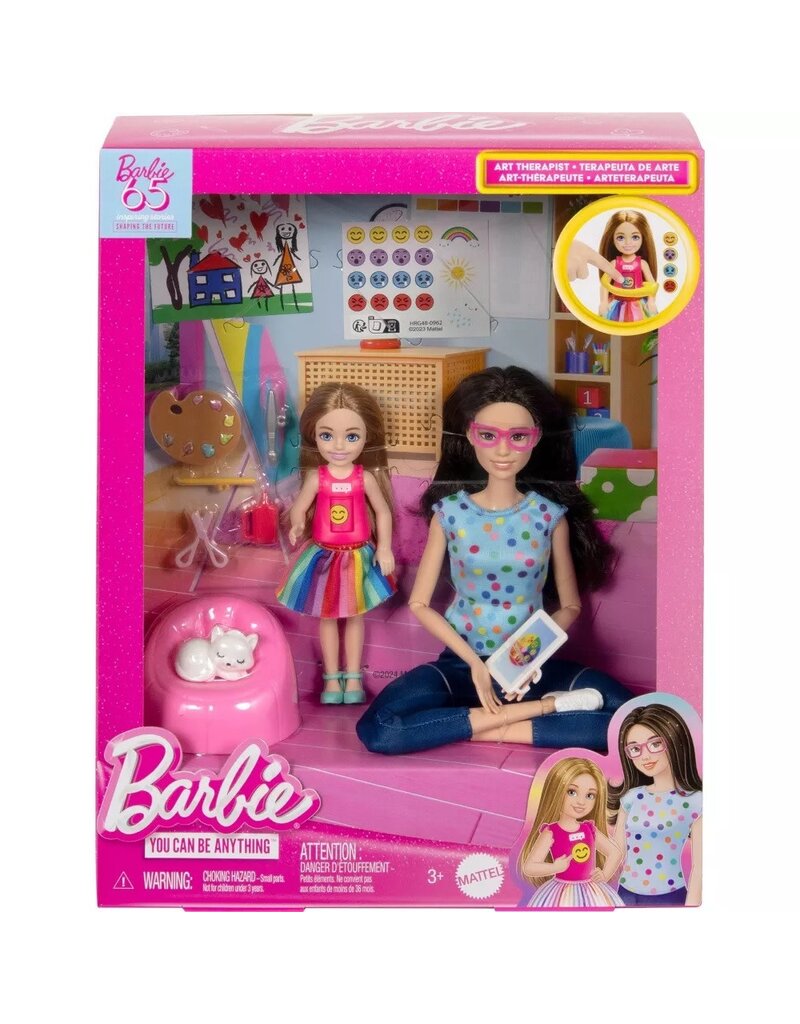 BARBIE MTL HRG48 BARBIE ART THERAPY PLAYSET WITH 2 DOLLS 'PET & ACCESSORIES