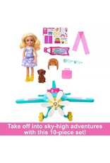 BARBIE MTL  HTK38 BARBIE CHELSEA PLANE DOLL & PLAYSET WITH PUPPY ACCESSORIES
