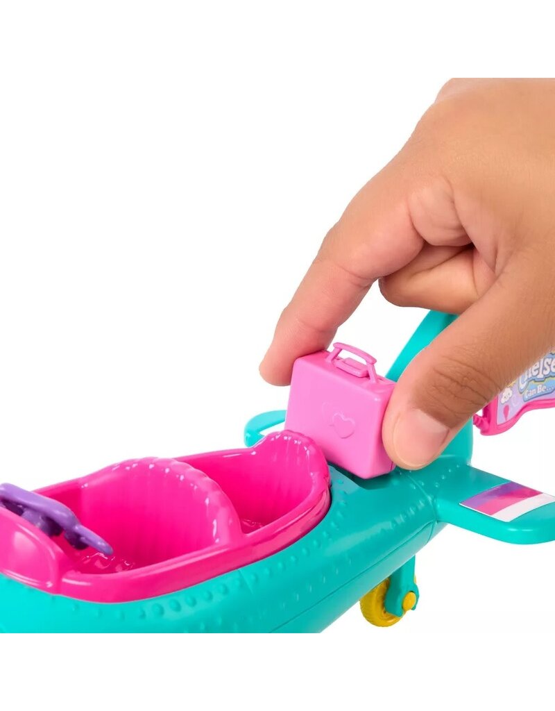 BARBIE MTL  HTK38 BARBIE CHELSEA PLANE DOLL & PLAYSET WITH PUPPY ACCESSORIES