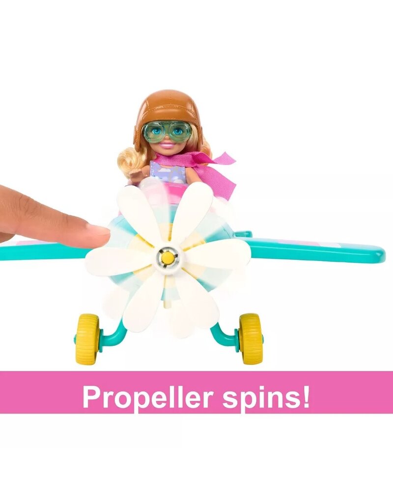 BARBIE MTL  HTK38 BARBIE CHELSEA PLANE DOLL & PLAYSET WITH PUPPY ACCESSORIES
