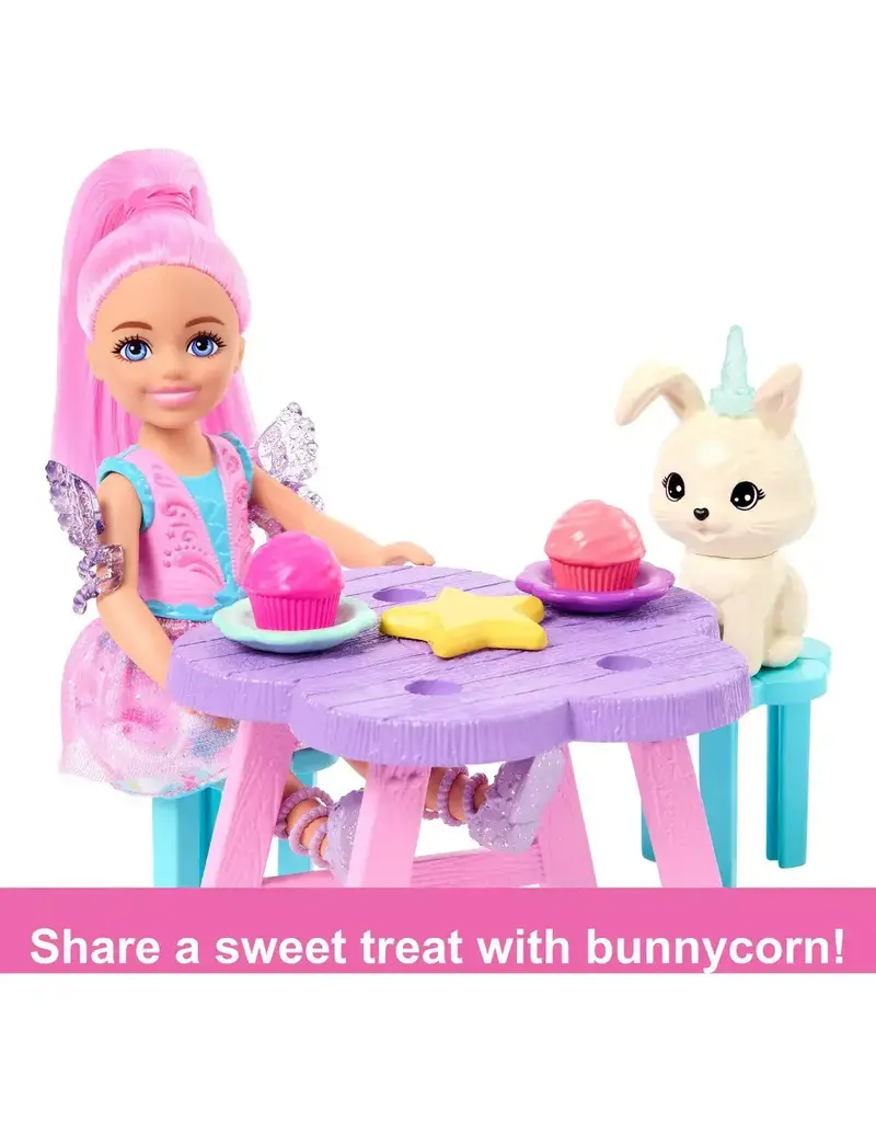 BARBIE MTL JCW56 BARBIE A TOUCH OF MAGIC CHELSEA DOLL PLAYSET WITH BABY PEGASUS