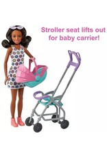 BARBIE MTL FHY97/HHB68 BARBIE SKIPPER BABYSITTERS PLAYSET-CURLY BRUNETTE HAIR