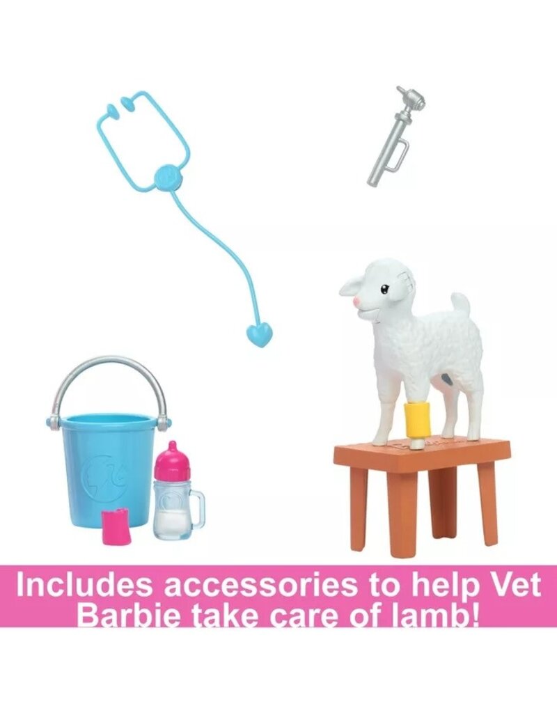 BARBIE MTL HRG41/HRG42 BARBIE65TH ANNIVERSARY CAREERS FARM VET DOLL & LAMB