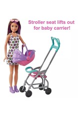 BARBIE MTL GXT34/4B10 BARBIE SKIPPER BABYSITTERS PLAYSET-CURLY BRUNETTE HAIR-BLONDE