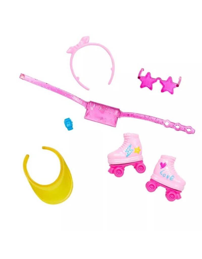 BARBIE MTL HPL75/HPL77 BARBIE DOLL WITH ROLLER SKATES FASHION AND PUPPY BROWN HAIR