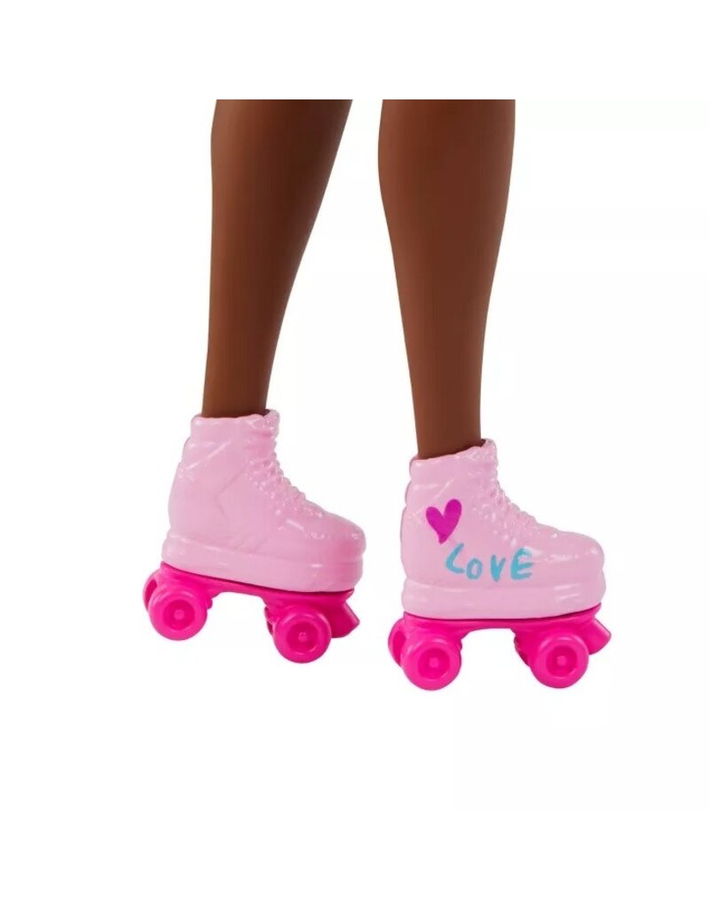 BARBIE MTL HPL75/HPL77 BARBIE DOLL WITH ROLLER SKATES FASHION AND PUPPY BROWN HAIR