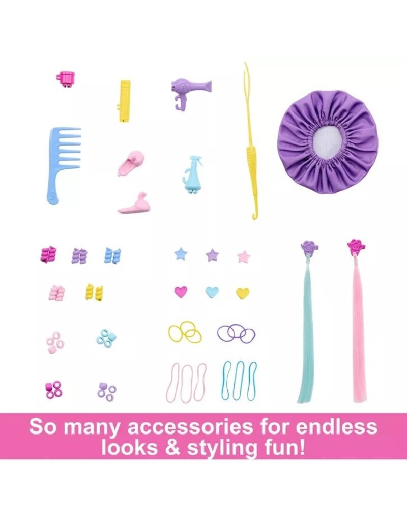 BARBIE MTL HVM11 BARBIE 'BROOKLYN' HAIRSTYLING DOLL & BONNET MORE ACCESSORIES