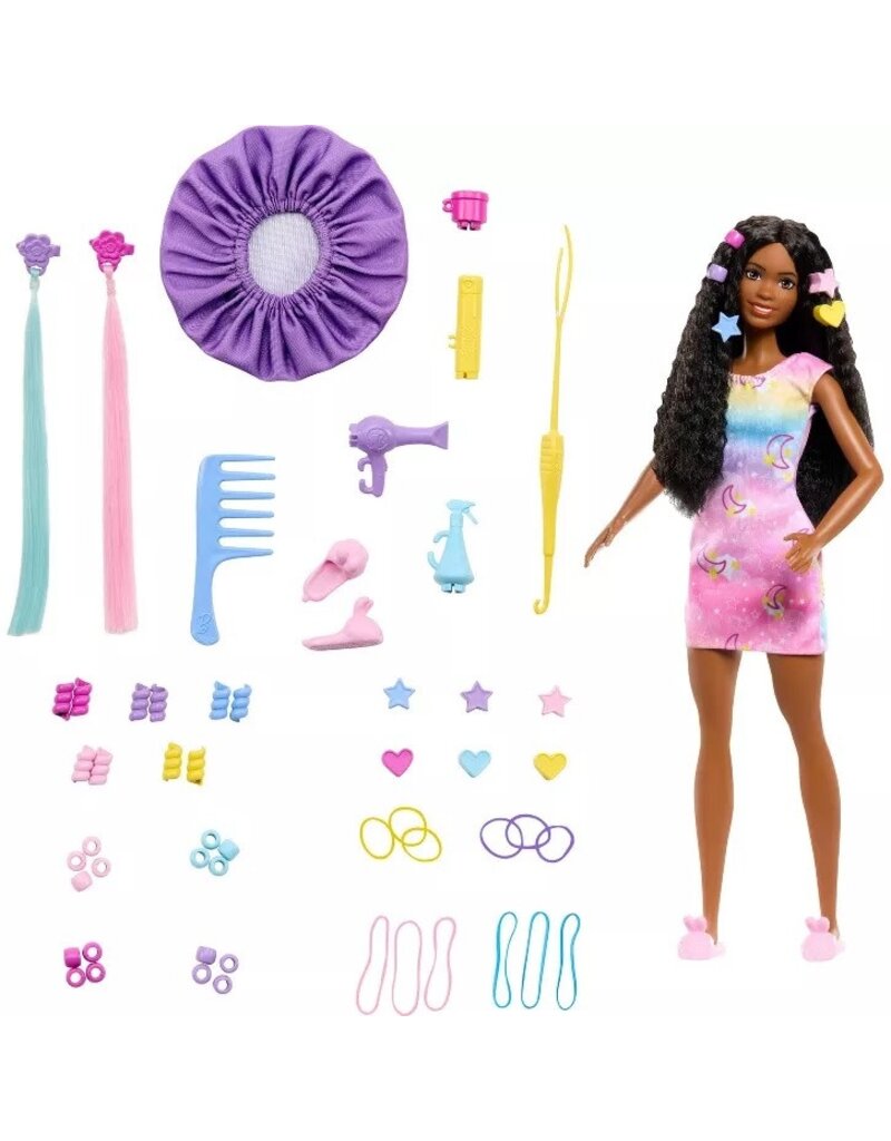 BARBIE MTL HVM11 BARBIE 'BROOKLYN' HAIRSTYLING DOLL & BONNET MORE ACCESSORIES