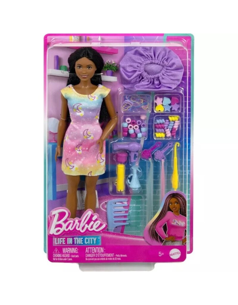 BARBIE MTL HVM11 BARBIE 'BROOKLYN' HAIRSTYLING DOLL & BONNET MORE ACCESSORIES