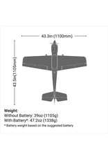 E-FLITE EFL10750 SPORTIX 1.1M BNF BASIC WITH AS3X & SAFE