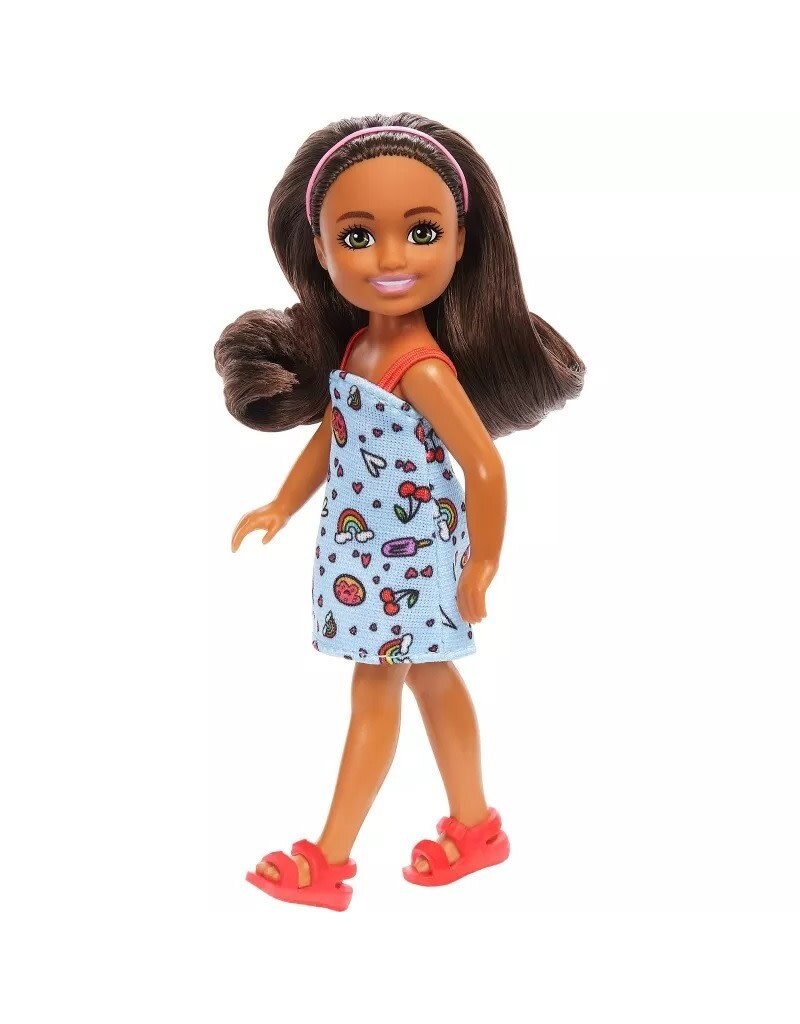 BARBIE MTL HXM97 BARBIE 6.3'' CHELSEA SMALL DOLL BROWN HAIR/GREEN EYES