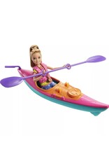 BARBIE MTL GJB58 BARBIETEAM STACIE SUMMER CAMP PLAYSET WITH KAYAK & ACCESSORIES
