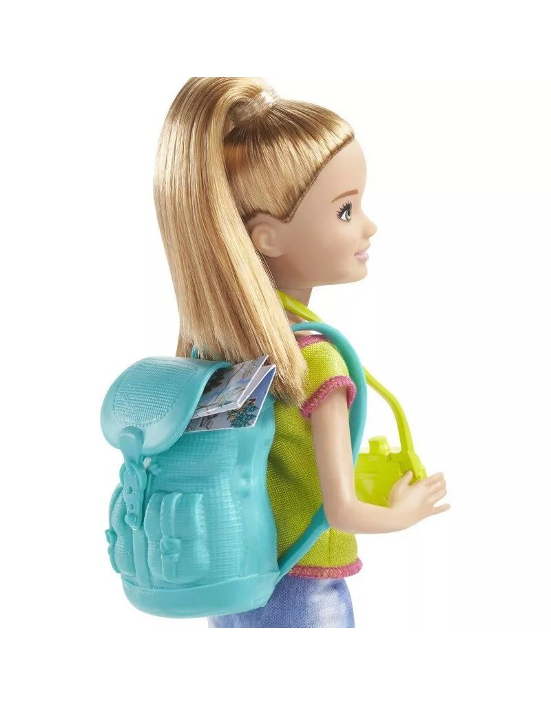 BARBIE MTL GJB58 BARBIETEAM STACIE SUMMER CAMP PLAYSET WITH KAYAK & ACCESSORIES