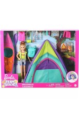 BARBIE MTL GJB58 BARBIETEAM STACIE SUMMER CAMP PLAYSET WITH KAYAK & ACCESSORIES