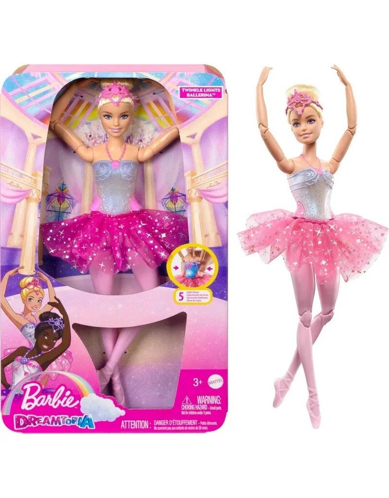 BARBIE MTL HLC24/HLC25 BARBIE DREAMTOPIA TWINKLE LIGHTS BLONDE BALLERINA DOLL