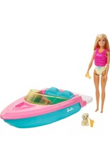 BARBIE MTL GRG30 BARBIE DOLL & TOY BOAT PLAYSET WITH PET PUPPY