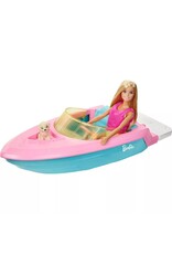 BARBIE MTL GRG30 BARBIE DOLL & TOY BOAT PLAYSET WITH PET PUPPY
