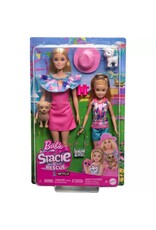 BARBIE MTL HRM09 BARBIE & STACIE SISTER DOLL SET WITH 2 PET DOGS & ACCESSORIES