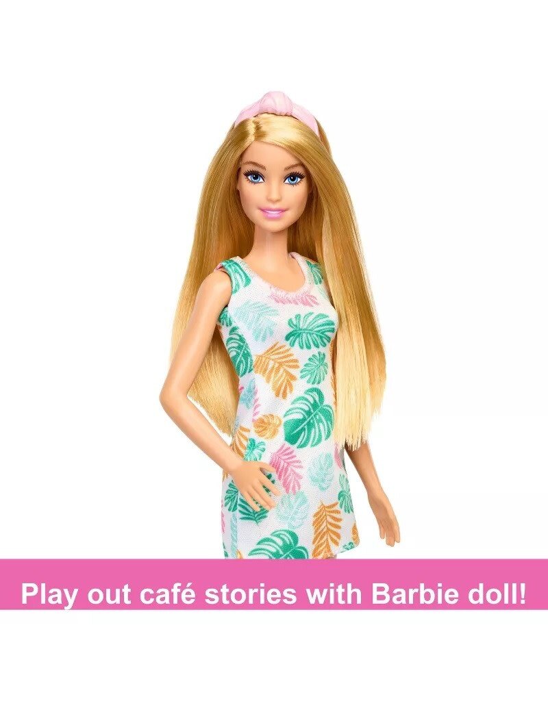 BARBIE MTL HKT94 BARBIE CUTE N COZY CAFE DOLL AND PLAYSET WITH COLOR CHANGE TEAPOT