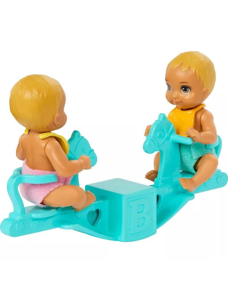 BARBIE MTL HXM99 BARBIE SKIPPER BABYSITTER DOLL WITH TWIN NURSERY PLAYSET & ACCESSORIES