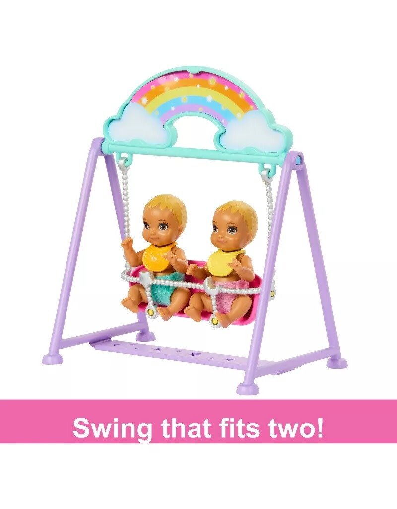 BARBIE MTL HXM99 BARBIE SKIPPER BABYSITTER DOLL WITH TWIN NURSERY PLAYSET & ACCESSORIES
