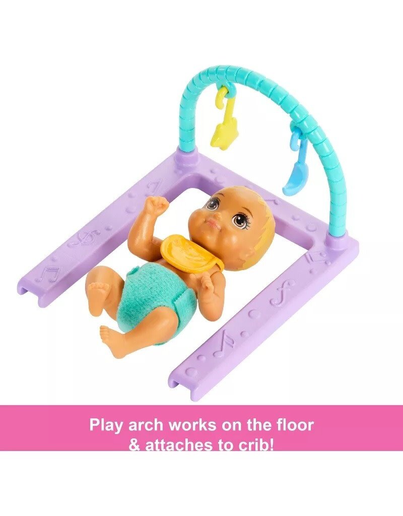 BARBIE MTL HXM99 BARBIE SKIPPER BABYSITTER DOLL WITH TWIN NURSERY PLAYSET & ACCESSORIES